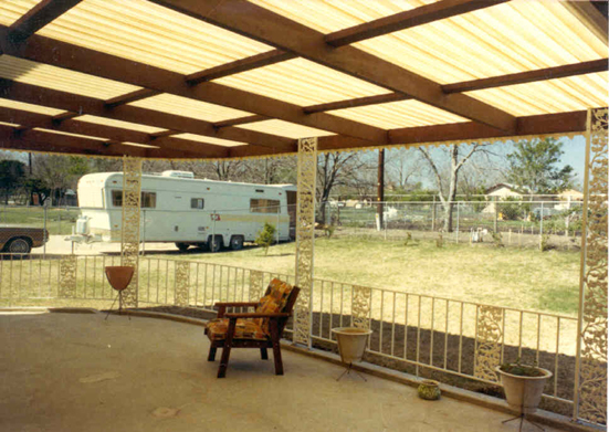 • Click for larger view of this Yellow Home, with a brown roof and brown trim •